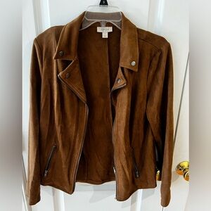Style and co suede brown jacket